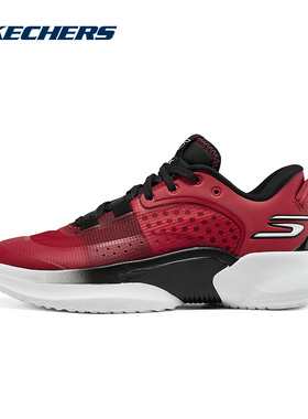 Skechers斯凯奇男子篮球鞋轻质透气回弹缓震运动鞋 253007/RDBK