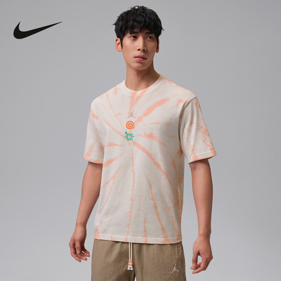 JORDAN耐克BROOKLYN男子夏季新款扎染T恤短袖运动休闲 IF3158-133