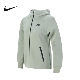 Nike耐克女子連帽衫 FLEECE秋季 針織休閑拼接夾克FB8339 370 TECH