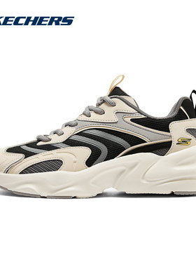 Skechers斯凯奇春季新款女运动休闲厚底跑步鞋老爹鞋 117369-NTBK
