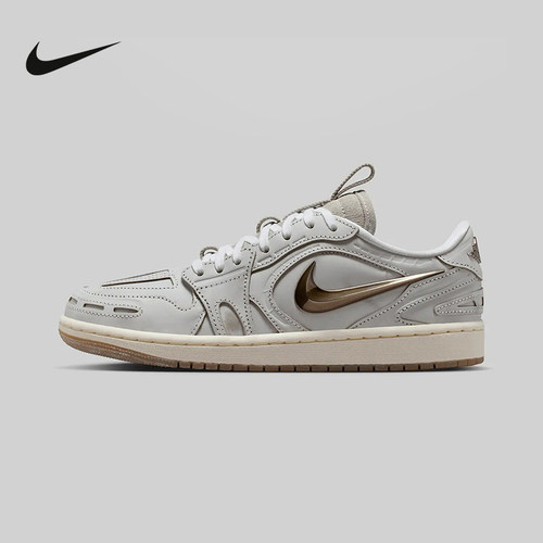 JORDAN耐克女鞋AJ1低帮运动休闲板鞋银灰色复古篮球鞋IM6662-181