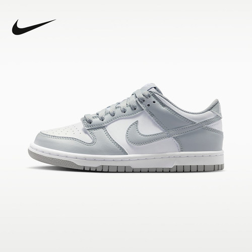NIKE耐克女鞋26冬新款灰白DUNK大童运动鞋低帮复古板鞋IU7766-123