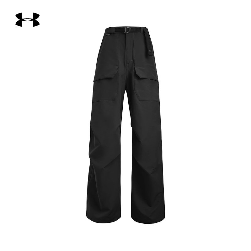 安德玛秋冬新款女裤工装风休闲运动户外抓绒保暖长裤6010044-001