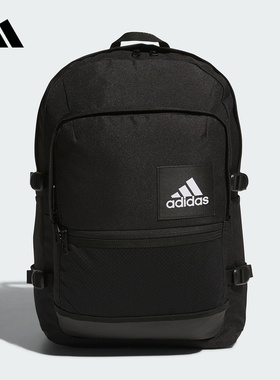 adidas阿迪达斯学生书包侧边束带电脑包黑色男女双肩背包 IT2061
