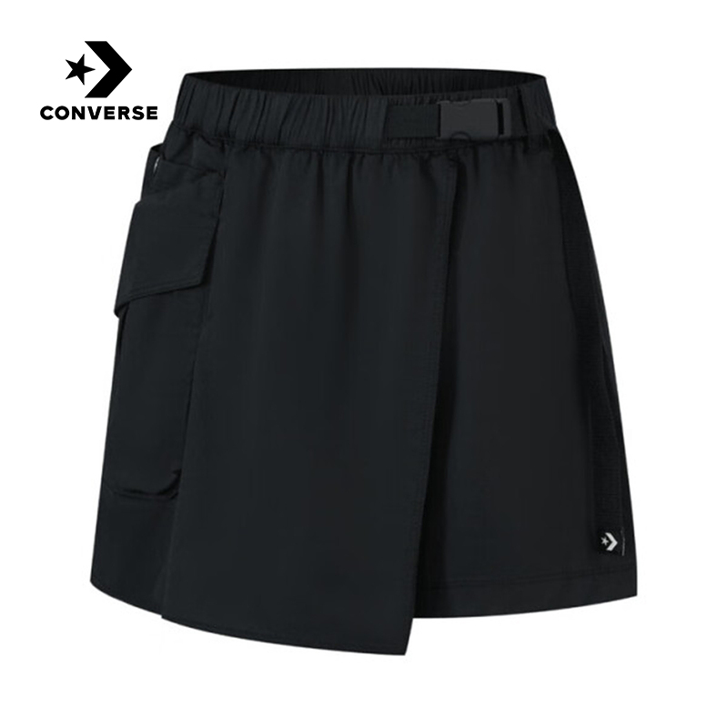 Converse匡威短裤2025夏女款户外运动休闲梭织裤子 10028333-A01
