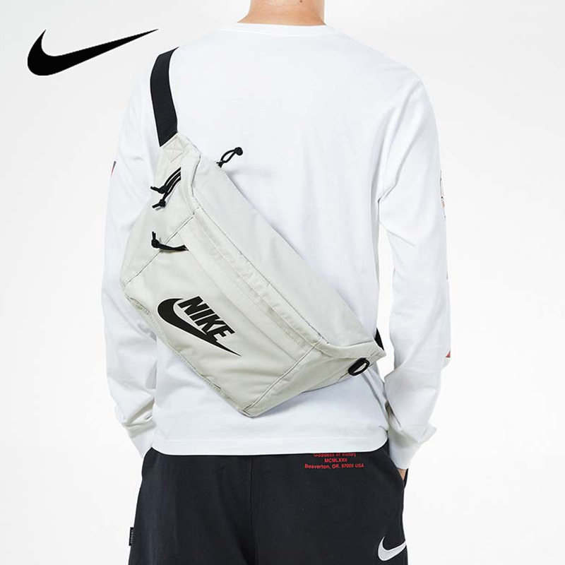NIKE耐克单肩包腰包胸包新款灰白黑钩休闲斜挎包运动包BA575