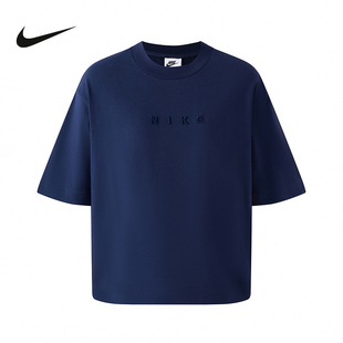 运动T恤HV4956 休闲刺绣小Logo透气短袖 410 新款 Nike耐克女子夏季