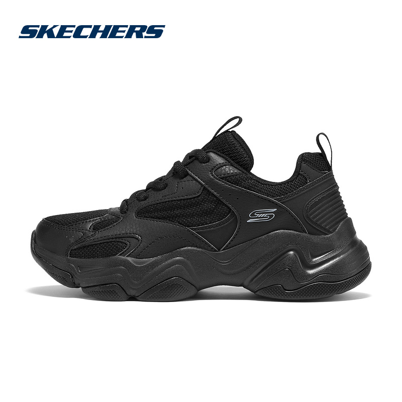 Skechers斯凯奇25秋女鞋复古老爹鞋透气休闲运动鞋 117685/BBK