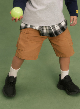 PONY男女童同款复古老爹鞋黑色舒适休闲运动鞋233K1MD51BK