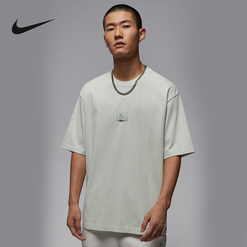NIKE耐克男短袖夏新款Jordan印花宽松透气棉质运动T恤HQ8939-034