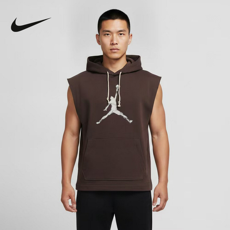 NIKE耐克男子无袖卫衣秋季背部23号图案运动篮球套头衫IQ7265-220