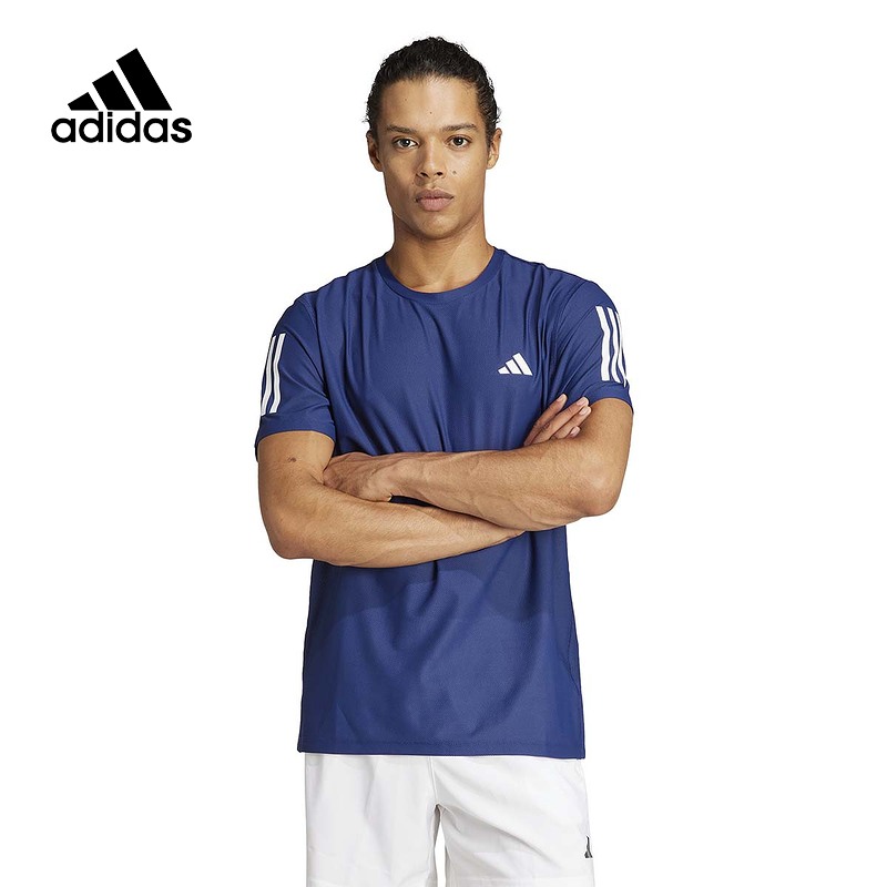 阿迪达斯短袖男装夏新款三条纹健身训练运动服跑步透气T恤IN1502