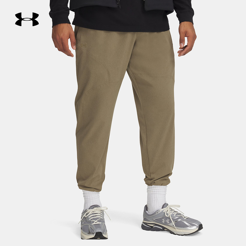 UA安德玛男裤2025春夏新款男子梭织运动休闲跑步长裤1390258-251