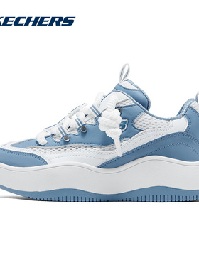 Skechers斯凯奇2025夏女鞋舒适透气运动鞋厚底休闲鞋 177840/WTBL