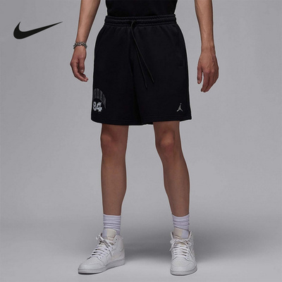 Nike耐克短裤男夏新款Jordan印花宽松运动裤透气五分裤HV0096-010