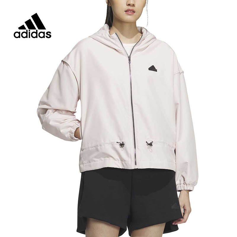 adidas阿迪达斯外套女装加绒运动服休闲连帽夹克保暖上衣IM8815