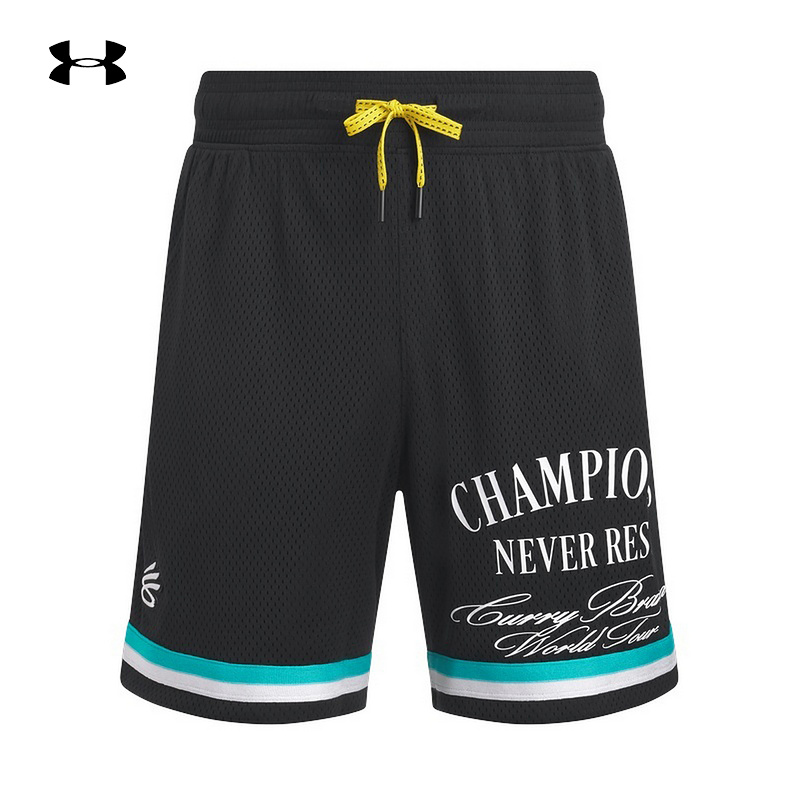 安德玛库里CURRY品牌亚洲行男子网眼透气运动篮球短裤6012938-001