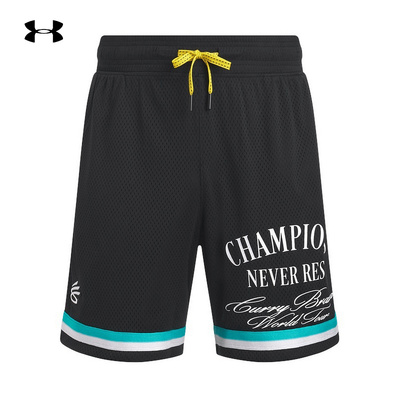 安德玛库里CURRY品牌亚洲行男子网眼透气运动篮球短裤6012938-001