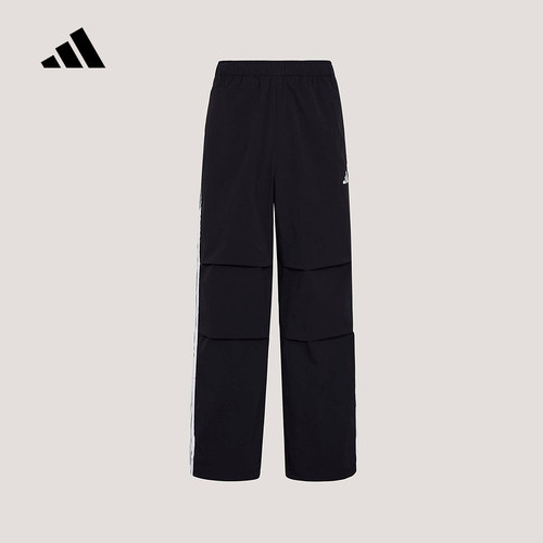 adidas阿迪达斯三条纹拒水直筒伞裤拉绳下摆夏男梭织长裤 KX0908