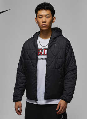 Jordan耐克男防泼水篮球夹克冬季新款保暖轻薄中层棉服FZ3163-010