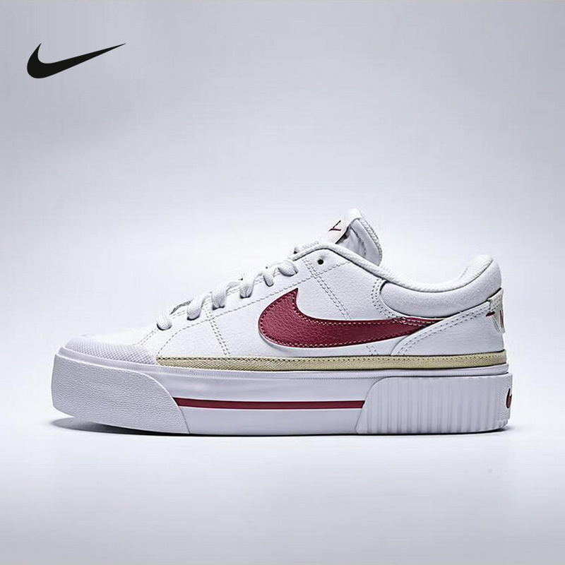 Nike耐克女鞋COURT LEGACY秋季款小白鞋厚底松糕鞋板鞋DM7590-112