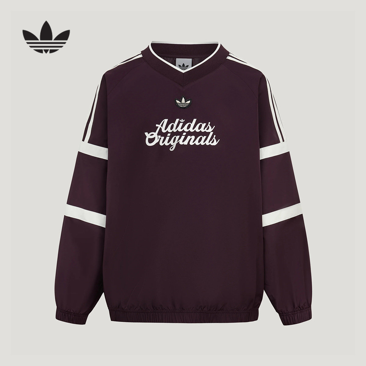 adidas阿迪达斯三叶草女大童复古街潮宽松休闲运动长袖T恤 LE1359图片
