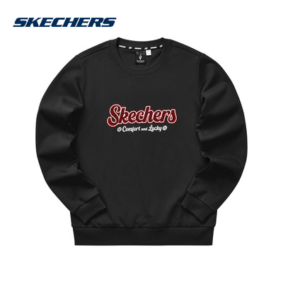 SKECHERS斯凯奇女装卫衣春季百搭运动套头针织卫衣 L124W027-0018