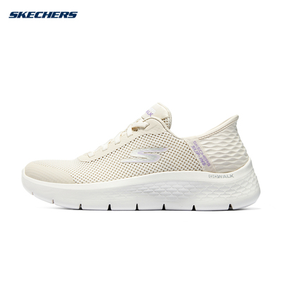 SKECHERS斯凯奇2024春季女闪穿舒适透气一脚蹬健步鞋124836/OFWT