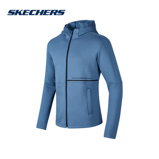 0378 P123M006 SKECHERS斯凯奇春季 男子休闲运动舒适针织连帽外套