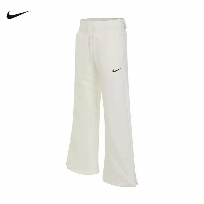Nike耐克女子长裤冬新款休闲宽松高腰加绒保阔腿运动裤DQ5616-133