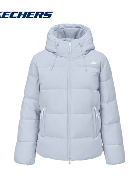 斯凯奇女士秋冬新款防泼水棉外套棉衣棉服连帽外套P425W197-066X