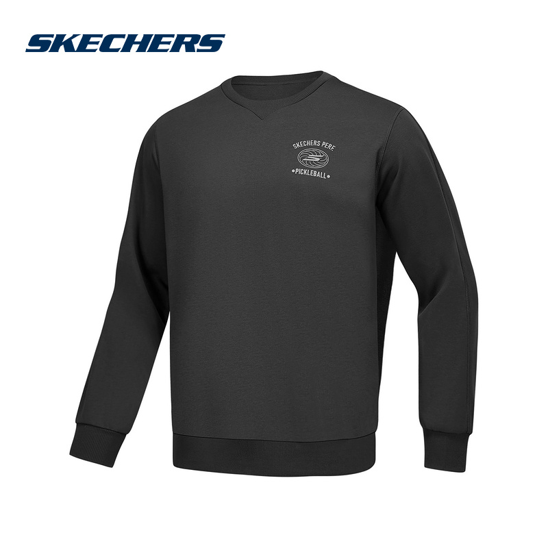 SKECHERS斯凯奇男子2025春运动亲肤休闲套头衫卫衣P424M043-0018