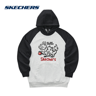 L124M012 印花连帽针织套头衫 0248 男装 Skechers斯凯奇卫衣24新款