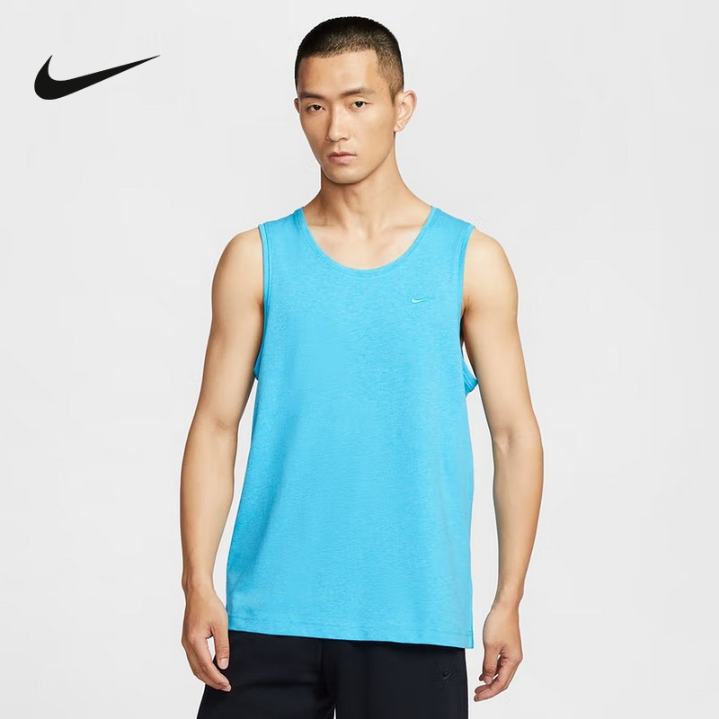 Nike耐克男子速干跑步运动背心夏新款针织透气无袖T恤DV9834-345