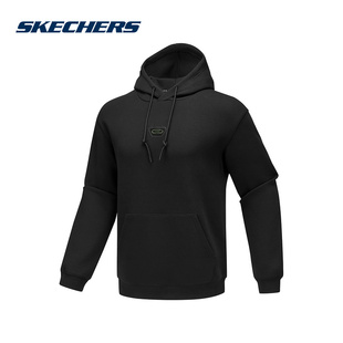 Skechers斯凯奇25年秋季 休闲运动针织连帽套头男卫衣P425M069 新款