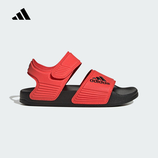 adidas阿迪达斯男女小童露趾凉鞋 IH3633 2025夏涉水魔术贴沙滩鞋