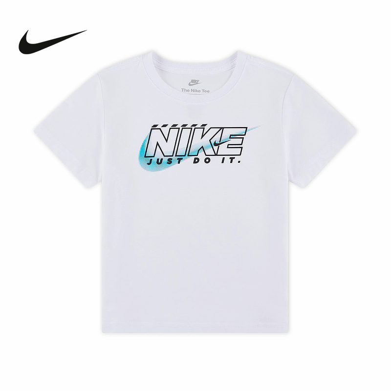 Nike耐克男童RUSH NATION幼童凉感T恤夏季针织休闲运动II3187-100