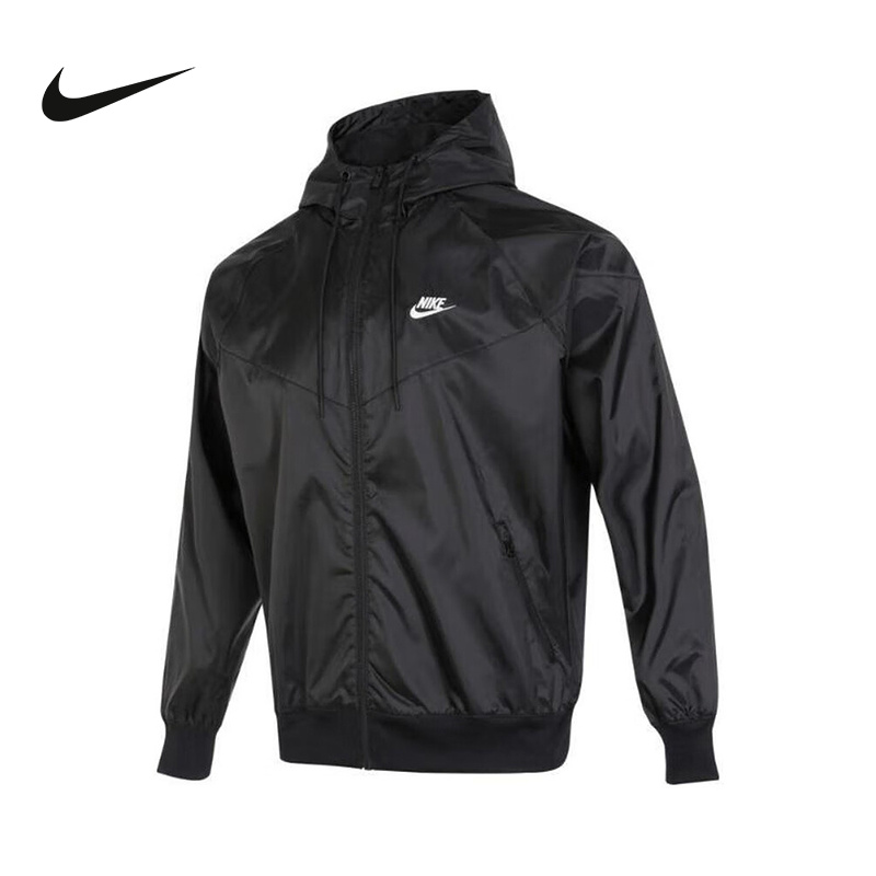 Nike耐克男装夹克春秋新款风衣外套休闲舒适连帽运动服DA0002-010
