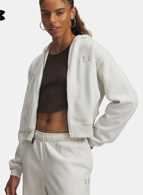 UA安德玛夹克女士秋冬Icon Vida休闲宽松连帽运动外套6003674-110