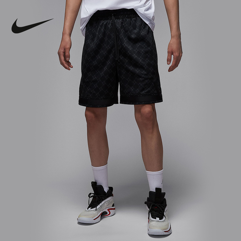 Nike耐克Jordan男子夏新款篮球速干宽松运动中长裤短裤HQ8664-010