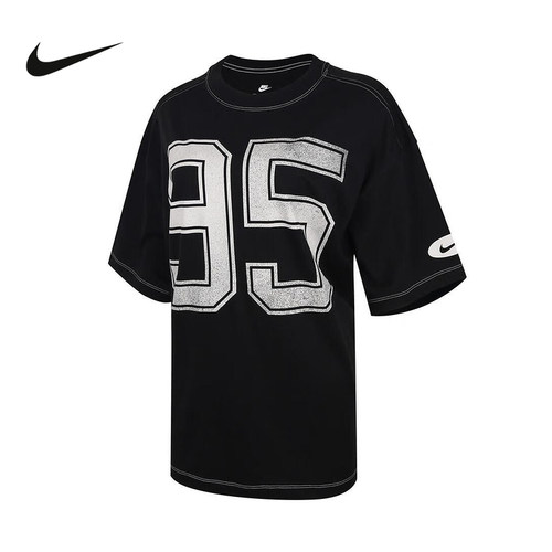 Nike耐克女短袖夏季新款宽松透气运动休闲半袖印花T恤HV4973-010