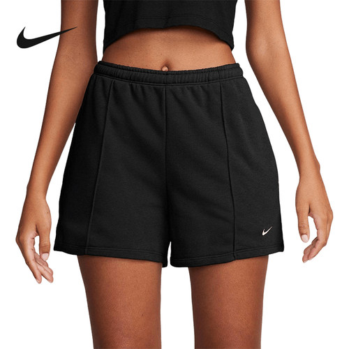 Nike耐克短裤女夏新款跑步透气宽松刺绣小标训练运动裤HF6941-010