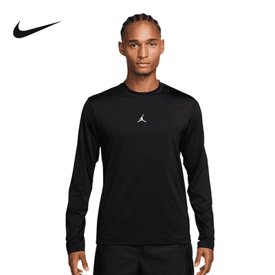 耐克男子长袖T恤2026春Jordan印花百搭休闲长袖针织衫IF0888-010