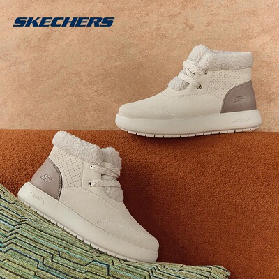 斯凯奇户外雪地靴女款加绒保暖舒适耐磨防滑缓震休闲冬鞋144722