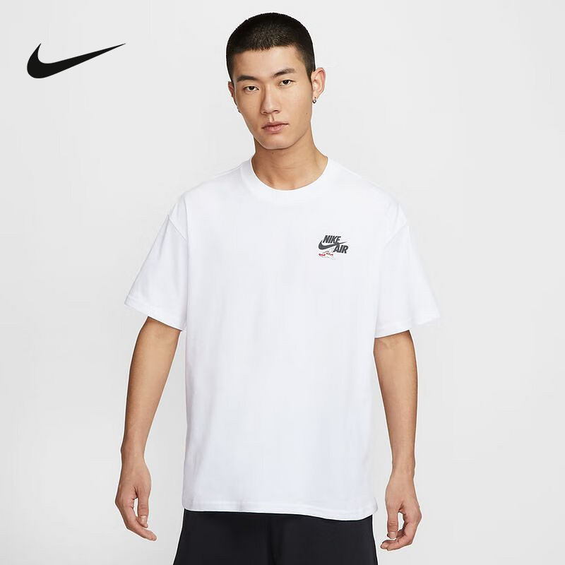 NIKE耐克短袖男夏季图案印花宽松复古做旧棉质运动T恤HQ9276-100