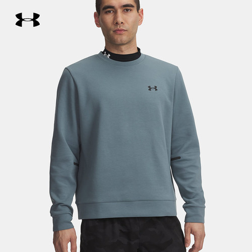 安德玛外套男士秋冬新款Unstoppable休闲运动圆领卫衣1381688-587