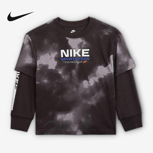 T恤IO2759 棉质印花上衣长袖 070 叠搭风格 Nike耐克幼童卫衣夏新款