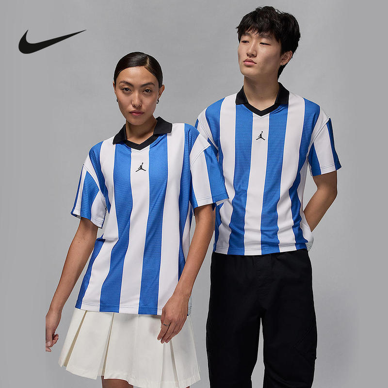 Jordan耐克夏季Brooklyn男子学院风球场守门员运动T恤HV0108-133
