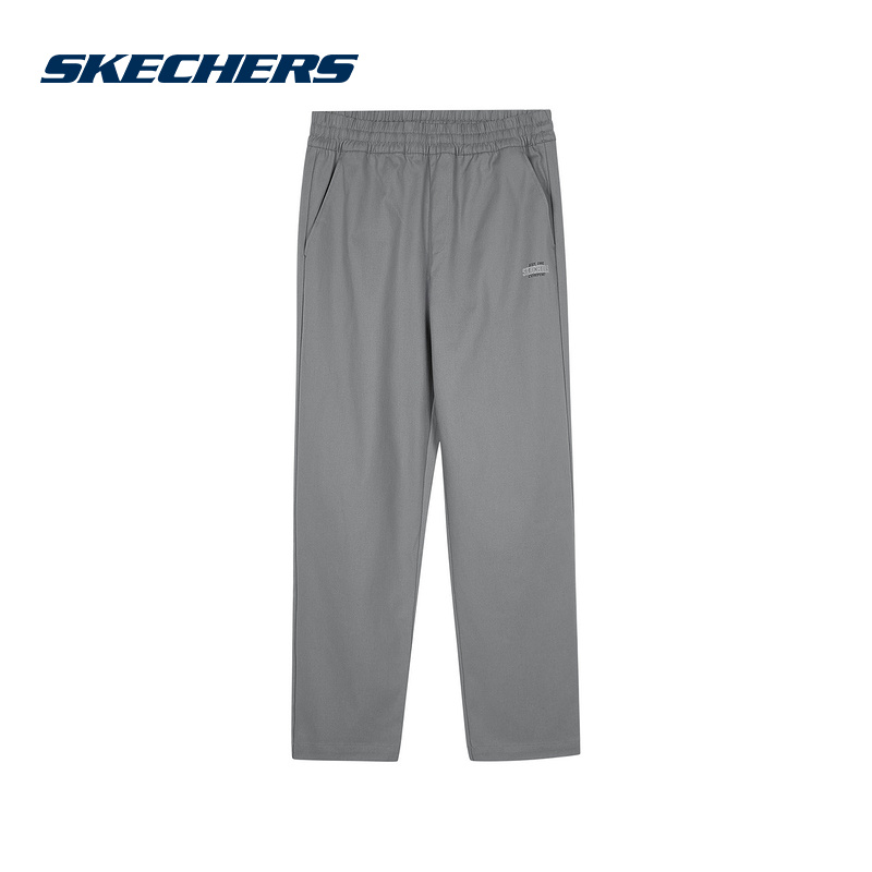 Skechers斯凯奇男子运动长裤直筒梭织舒适休闲裤 L324M064/040R
