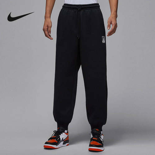 JORDAN耐克男裤冬新款宽松运动裤加绒收口针织休闲长裤HV0547-010